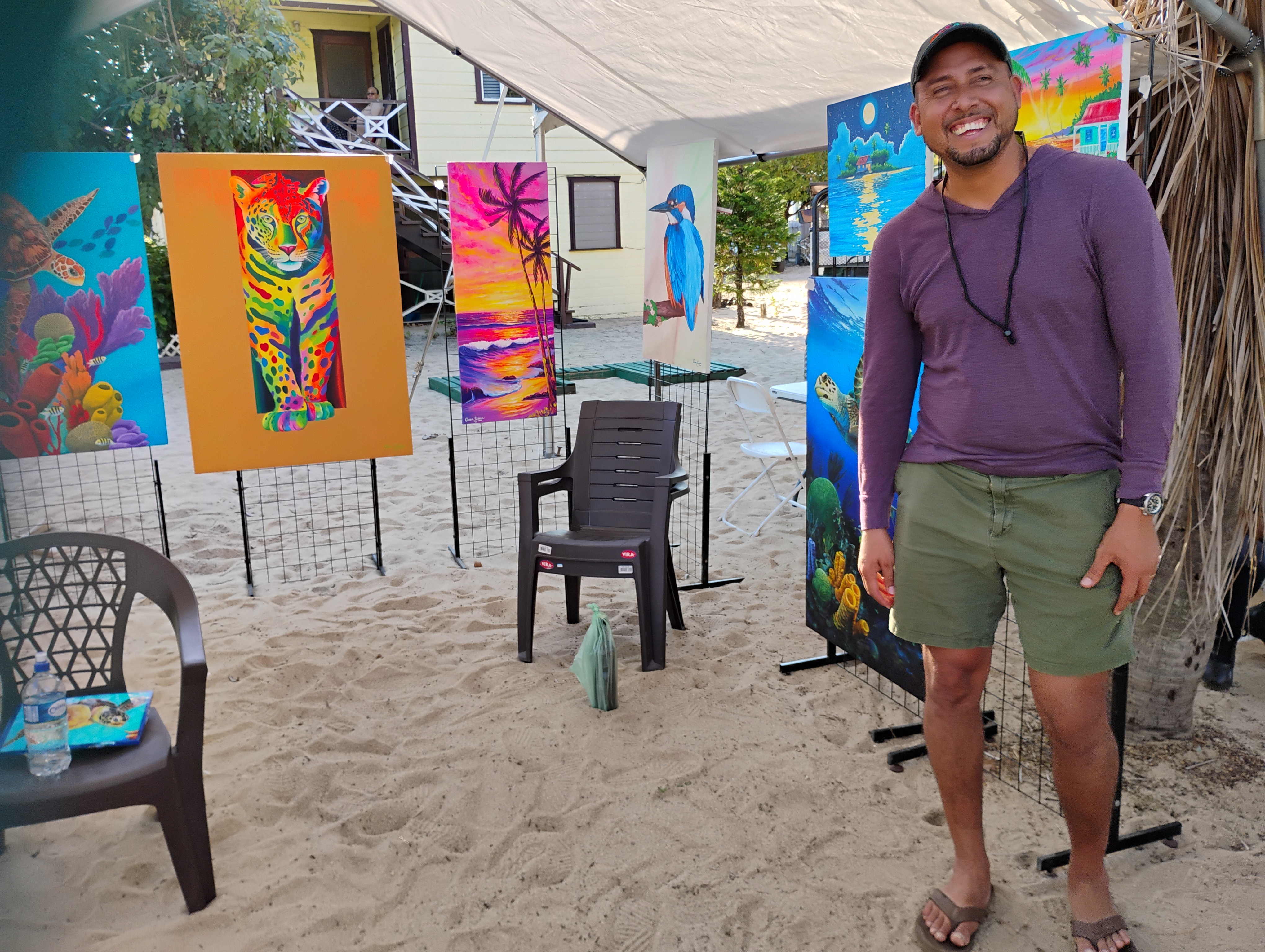 Omar Sierra at his booth