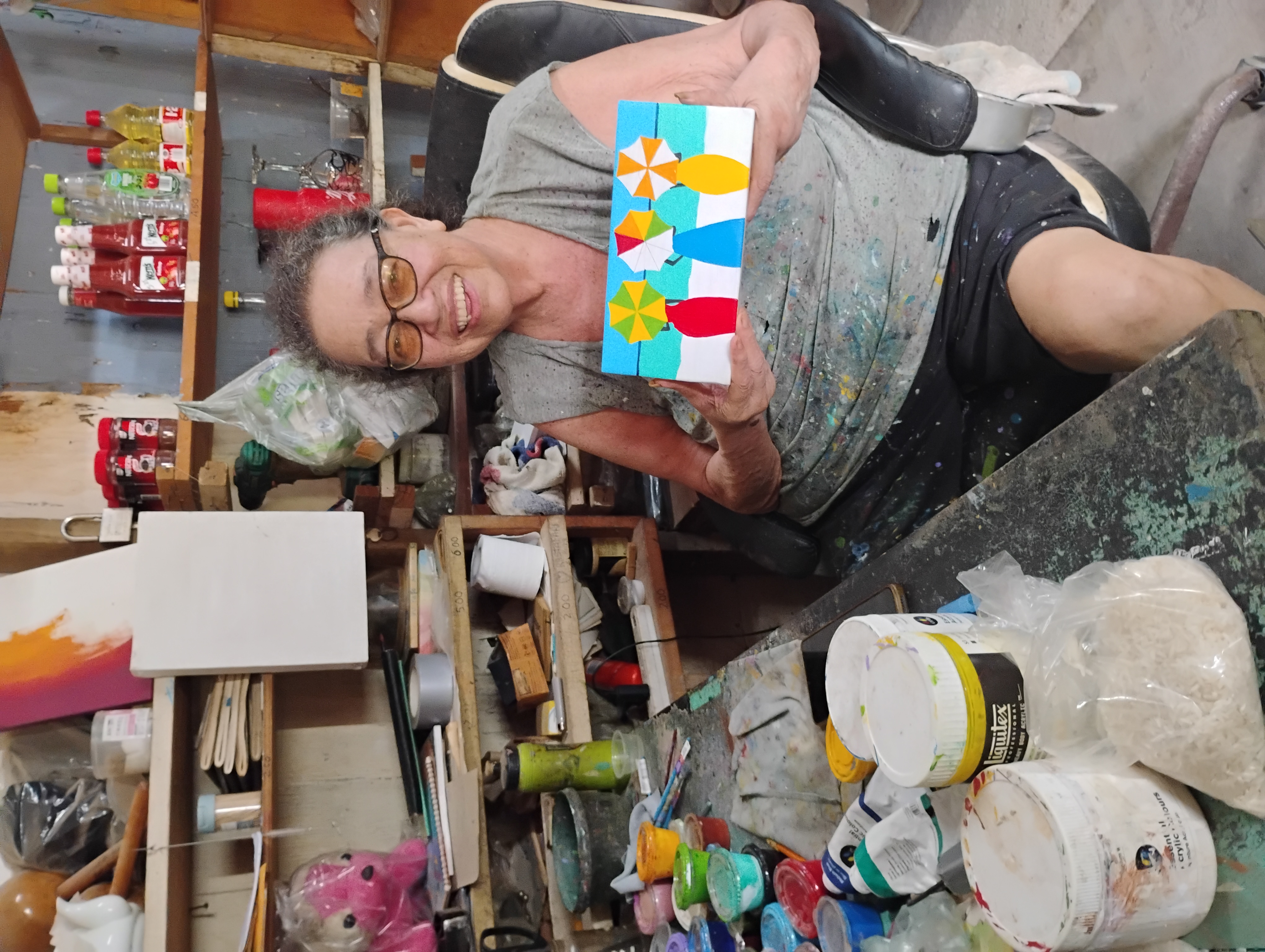 Lola Delgado in her studio
