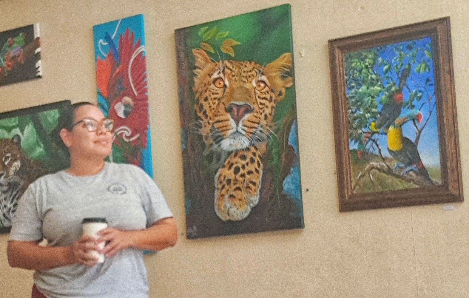 Saidy Moore at Art Shack Belize Gallery